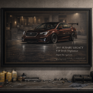 2015 Subaru Legacy VIP Drift Diplomat Framed Collectible Poster