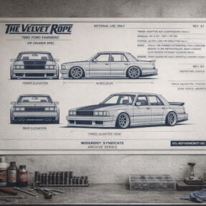 1980 Ford Fairmont The Velvet Rope Nightlife Cruiser Blueprint Poster