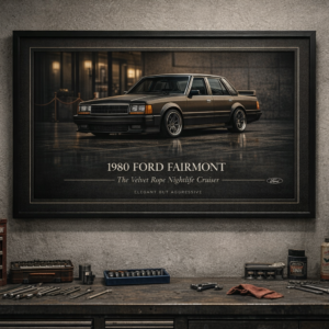 1980 Ford Fairmont The Velvet Rope Nightlife Cruiser Framed Collectible Poster