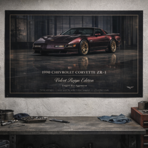 1990 Chevrolet Corvette ZR-1 Velvet Reign Edition Collectible Poster