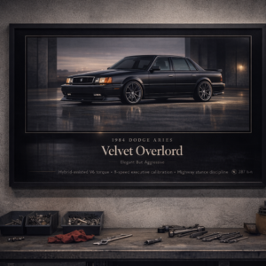 1984 Dodge Aries Velvet Overlord Framed Collectible Poster