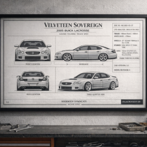 2005 Buick LaCrosse The Velveteen Sovereign Framed Blueprint Poster
