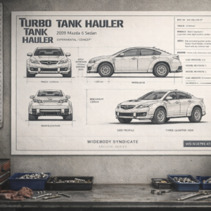 2009 Mazda 6 Sedan Turbo Tank Hauler Blueprint Poster