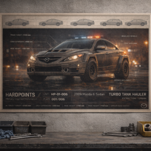 2009 Mazda 6 Sedan Turbo Tank Hauler Collectible Poster