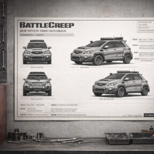 2010 Toyota Yaris Hatchback Yaris BattleCreep Blueprint Poster