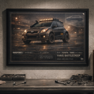 2010 Toyota Yaris Hatchback Yaris BattleCreep Framed Collectible Poster