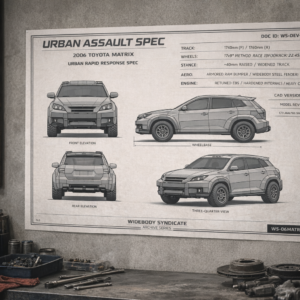 2006 Toyota Matrix Urban Assault Spec Blueprint Poster