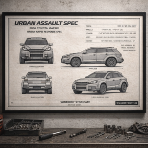 2006 Toyota Matrix Urban Assault Spec Framed Blueprint Poster