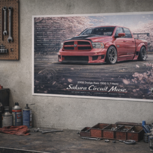 2009 Dodge Ram 1500 5.7 Hemi Sakura Circuit Muse Collectible Poster