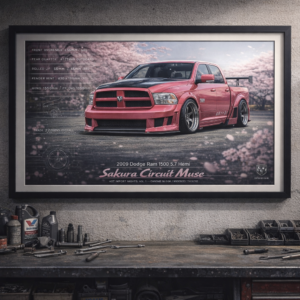 2009 Dodge Ram 1500 5.7 Hemi Sakura Circuit Muse Framed Collectible Poster