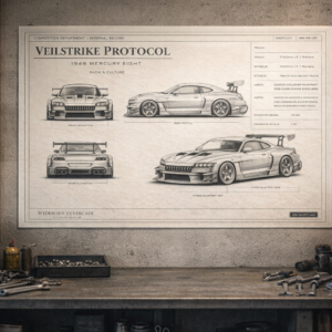 1949 Mercury Eight Veilstrike Protocol Blueprint Poster