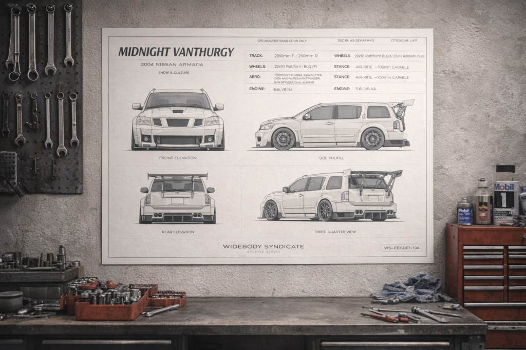 2004 Nissan Armada Midnight Vanthurgy Blueprint Poster