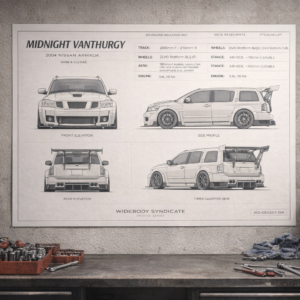 2004 Nissan Armada Midnight Vanthurgy Blueprint Poster