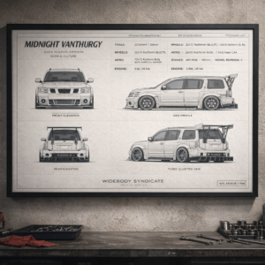 2004 Nissan Armada Midnight Vanthurgy Framed Blueprint Poster