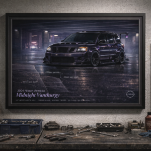 2004 Nissan Armada Midnight Vanthurgy Framed Collectible Poster