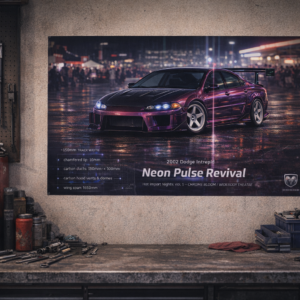 2002 Dodge Intrepid Neon Pulse Revival Collectible Poster