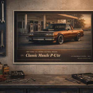 1987 Ford LTD Crown Victoria Wagon Classic Muscle P-Ute Collectible Poster