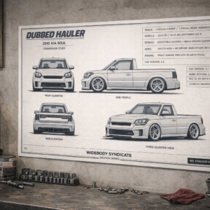 2010 Kia Soul Dubbed Hauler Conversion Blueprint Poster