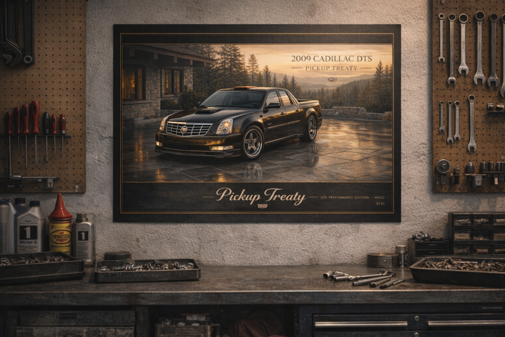 2009 Cadillac DTS Pickup Treaty Collectible Poster