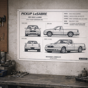 1995 Buick LeSabre Pickup LeSabre Blueprint Poster