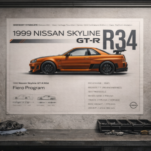 1999 Nissan Skyline GT-R R34 Fiero Program Collectible Poster