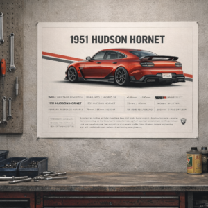 1951 Hudson Hornet Ferrara Restomod Initiative Collectible Poster