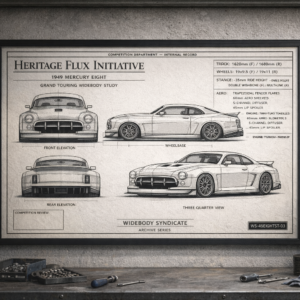 1949 Mercury Eight Heritage Flux Initiative Framed Blueprint Poster