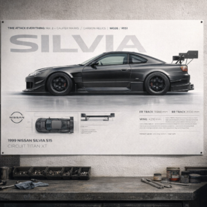 1999 Nissan Silvia S15 Circuit Titan XT Collectible Poster