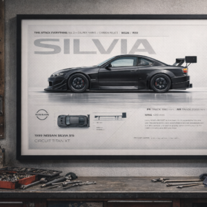 1999 Nissan Silvia S15 Circuit Titan XT Framed Collectible Poster