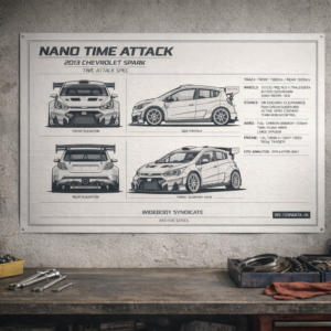 2013 Chevrolet Spark Nano Time Attack Blueprint Poster