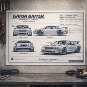 1987 Chevrolet Celebrity Gator Baiter Blueprint Poster
