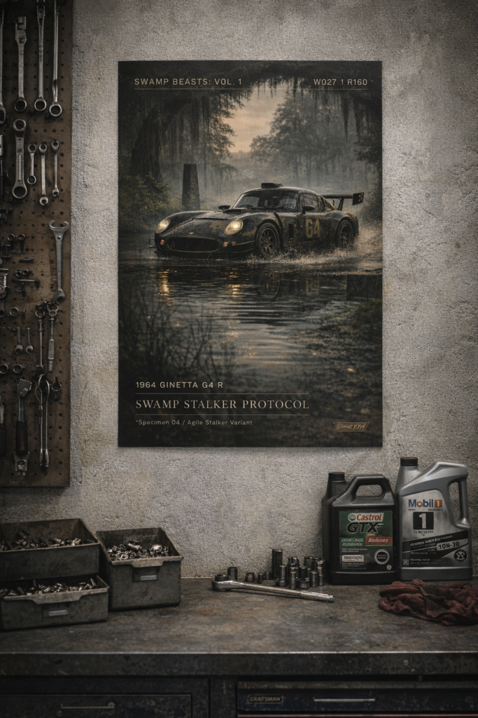 1964 Ginetta G4 R Swamp Stalker Protocol Collectible Poster