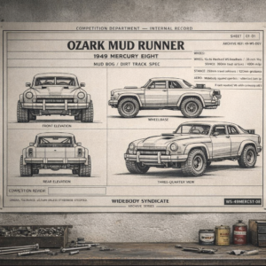 1949 Mercury Eight Ozark Mud Runner Blueprint Poster