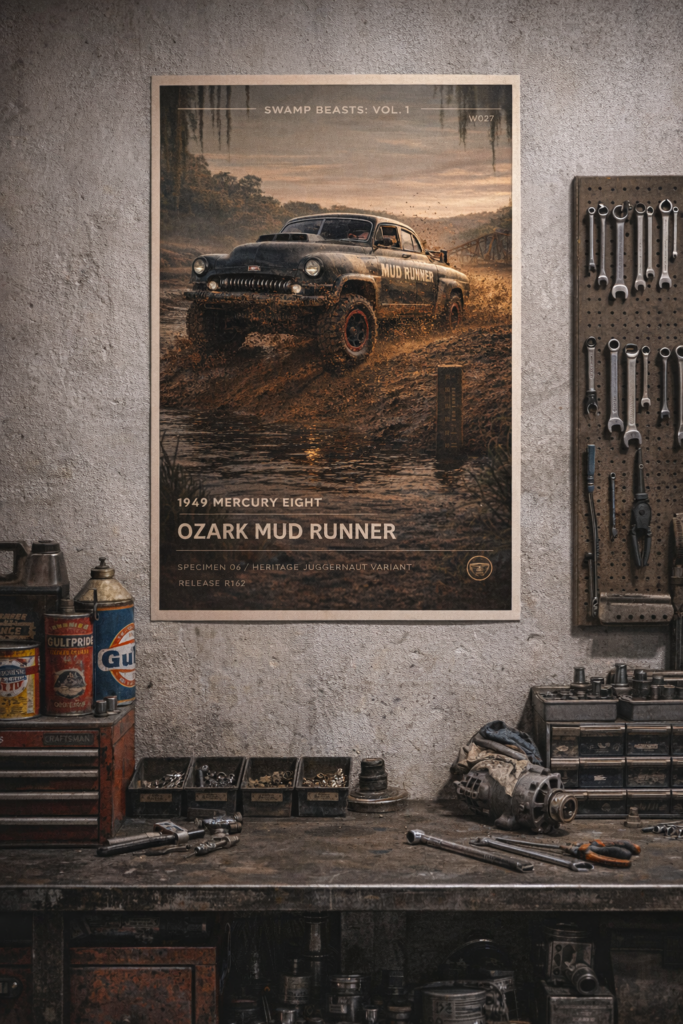 1949 Mercury Eight Ozark Mud Runner Collectible Poster
