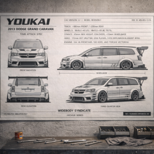 2013 Dodge Grand Caravan The Youkai Blueprint Poster