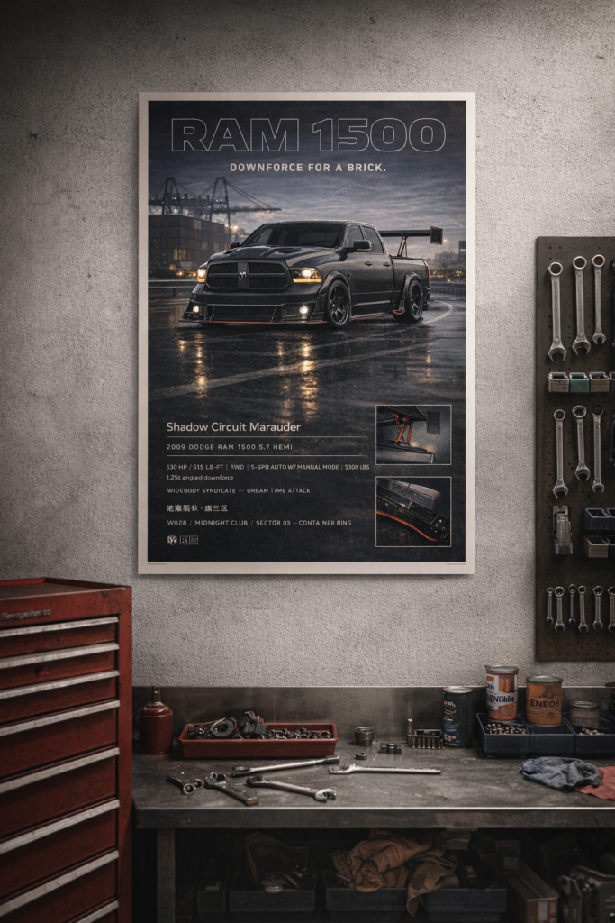 2009 Dodge Ram 1500 5.7 Hemi Shadow Circuit Marauder Collectible Poster
