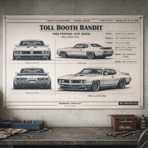 1969 Pontiac GTO Judge The Toll Booth Bandit Blueprint Poster