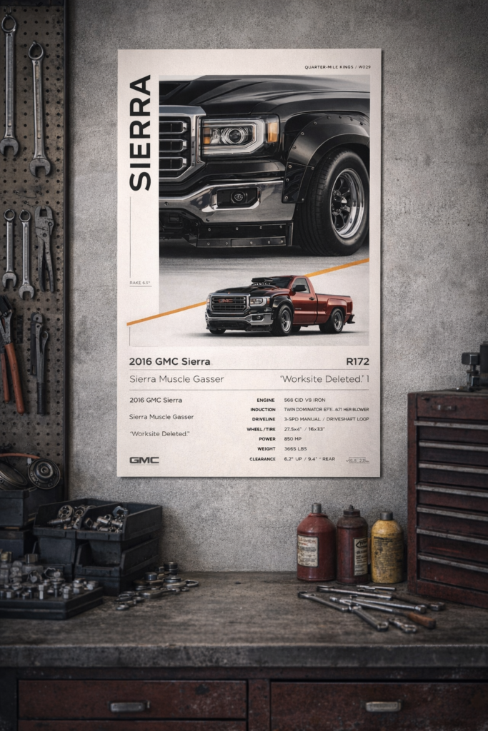 2016 GMC Sierra Sierra Muscle Gasser Collectible Poster