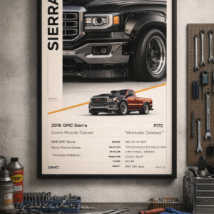 2016 GMC Sierra Sierra Muscle Gasser Framed Collectible Poster