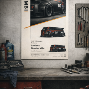 1960 Volkswagen T1 Kombi Lawless Quarter Mile Collectible Poster