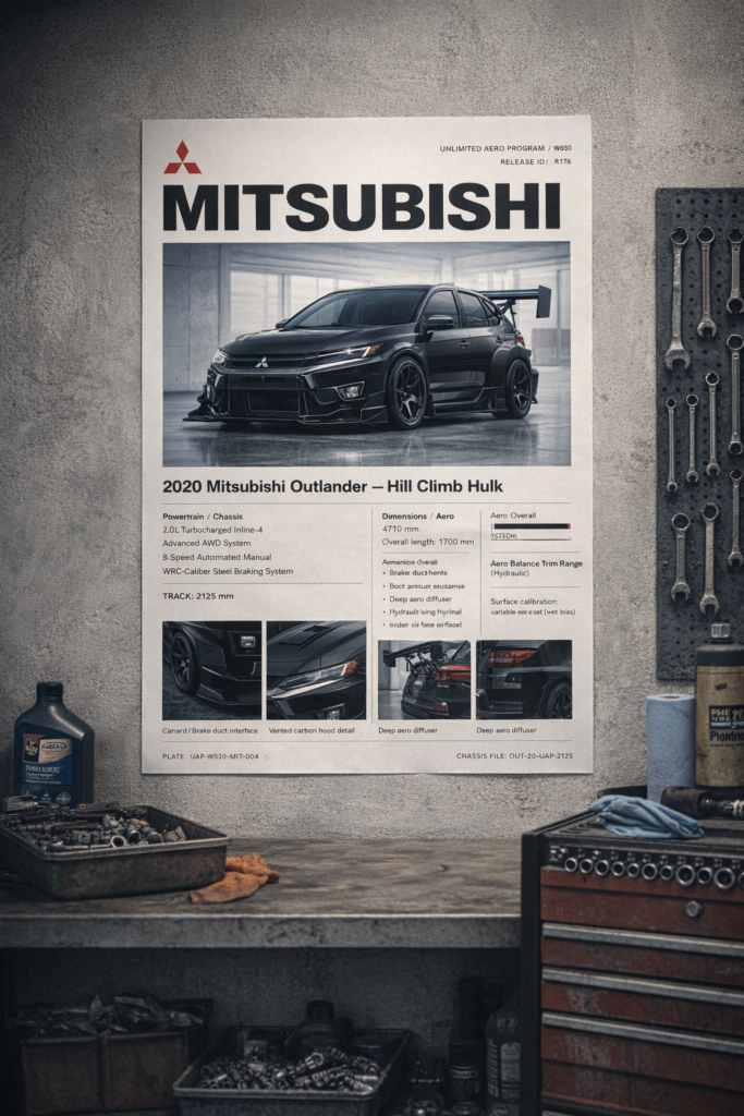 2020 Mitsubishi Outlander Hill Climb Hulk Collectible Poster