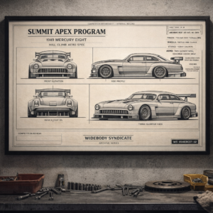1949 Mercury Eight Summit Apex Program Framed Blueprint Poster