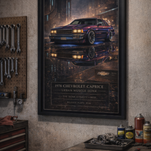 1978 Chevrolet Caprice Urban Muscle Donk Framed Collectible Poster