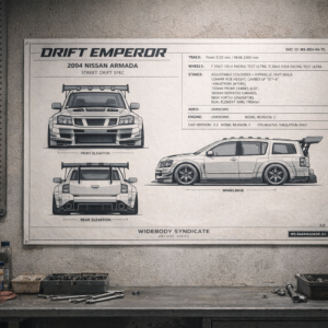 2004 Nissan Armada The Drift Emperor Blueprint Poster