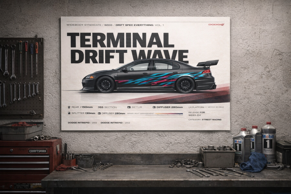 2002 Dodge Intrepid Terminal Drift Wave Collectible Poster