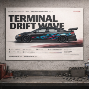 2002 Dodge Intrepid Terminal Drift Wave Collectible Poster