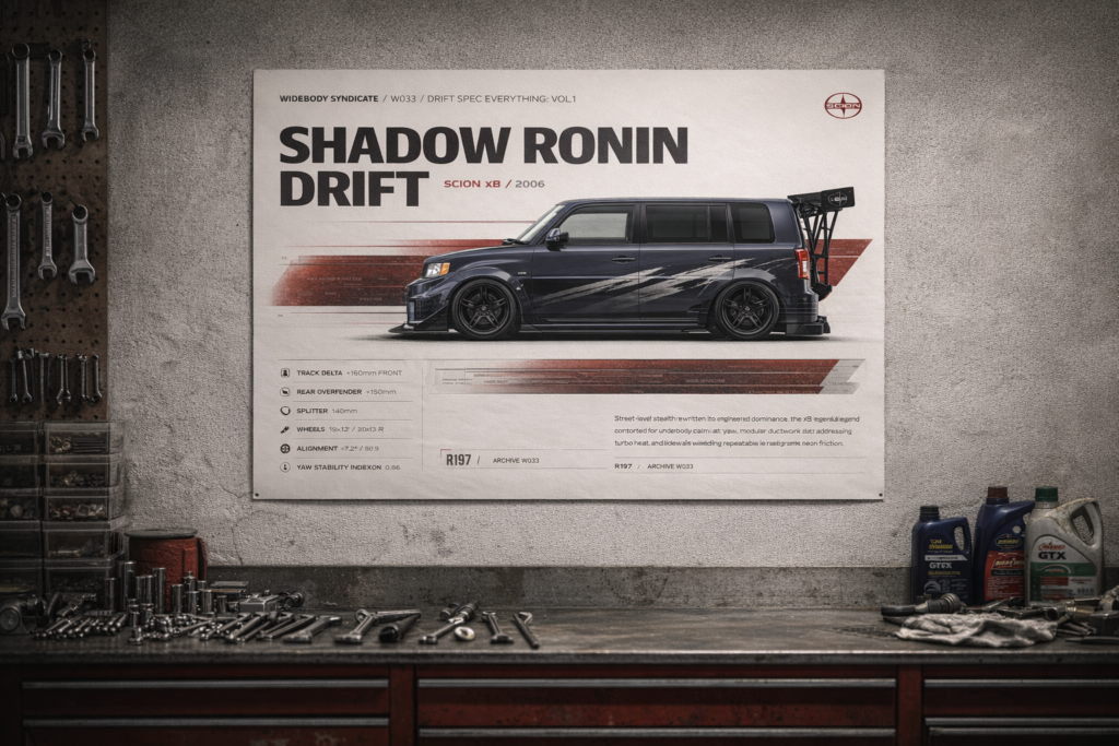 2006 Scion xB Shadow Ronin Drift Collectible Poster