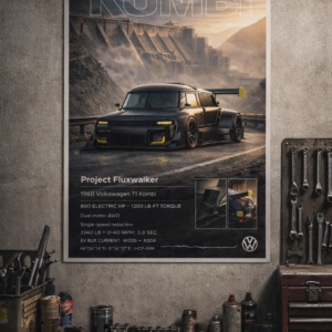 1960 Volkswagen T1 Kombi Project Fluxwalker Collectible Poster
