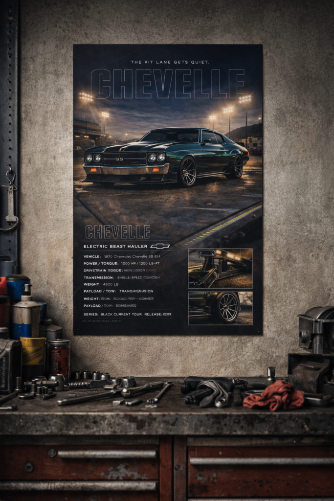 1970 Chevrolet Chevelle SS 454 Electric Beast Hauler Collectible Poster