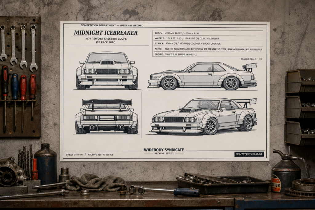 1977 Toyota Cressida Coupe Midnight Icebreaker Collectible Poster